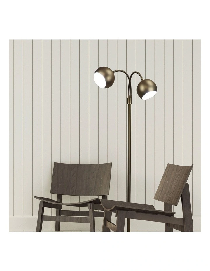 Bobo Twin Flexible Neck Floor Lamp in Bronze