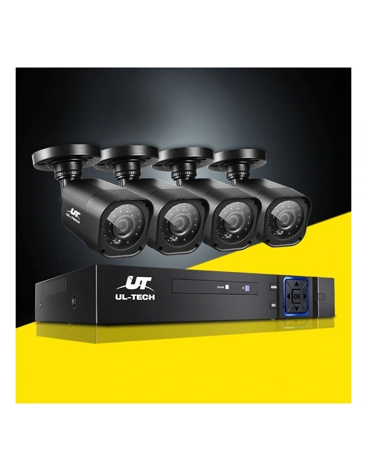 UL-tech CCTV Security System 4 Channel DVR 4 Cameras 1080p