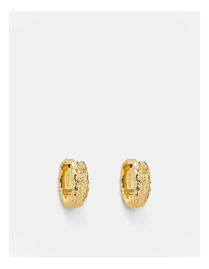 Serenno Small Huggie Hoop Earrings in Gold