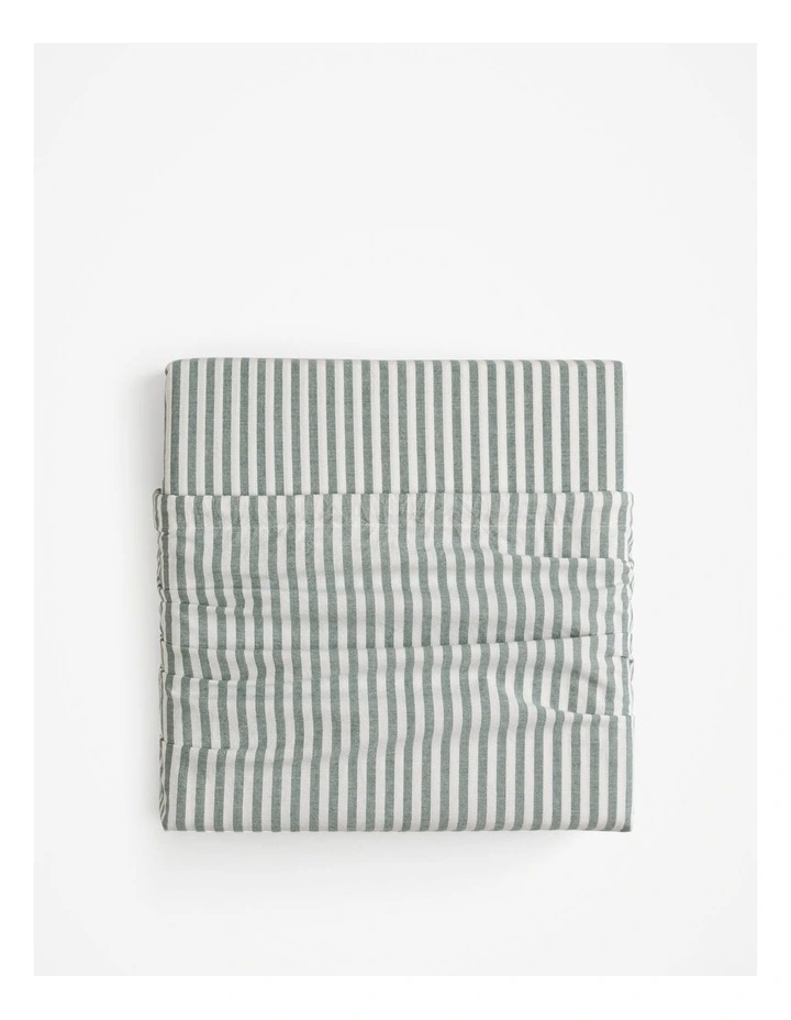 Brae Australian Cotton Stripe King Single Quilt Cover in Bermuda