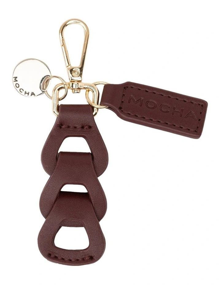 Avery Loop Keyring in Burgundy