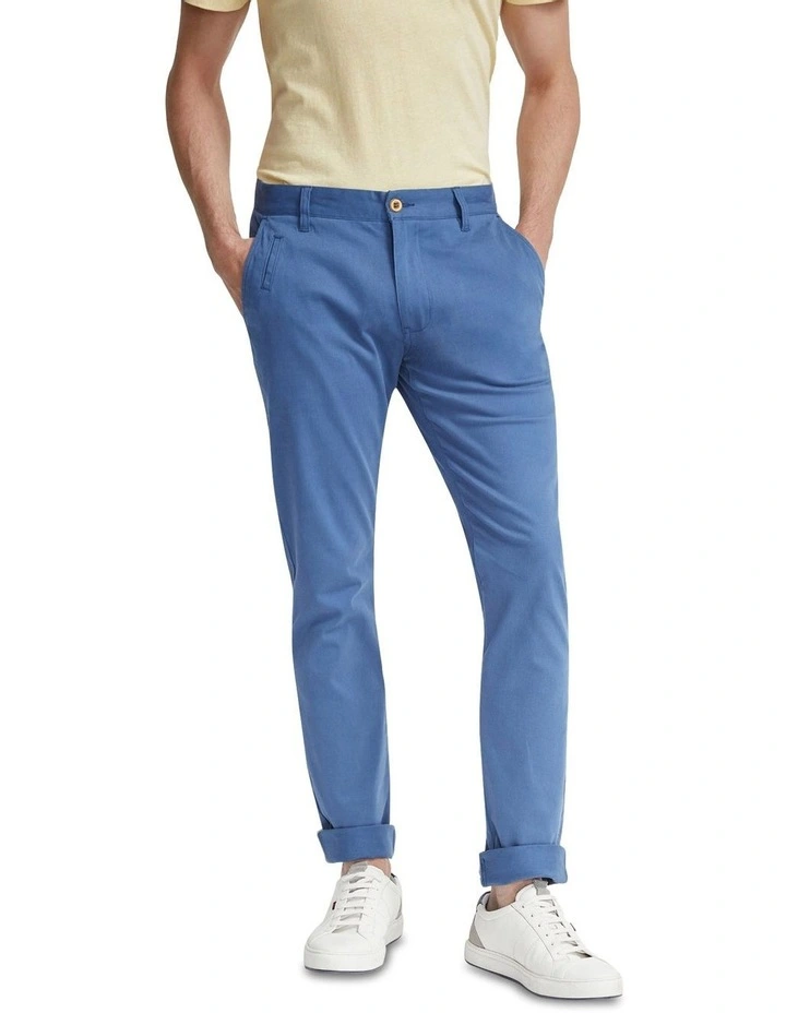 Stretch Skinny Fit Chino in Army Blue