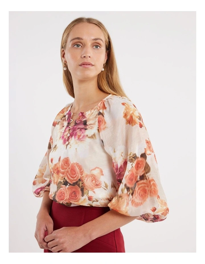 La Vie En Rose Blouse in Ivory