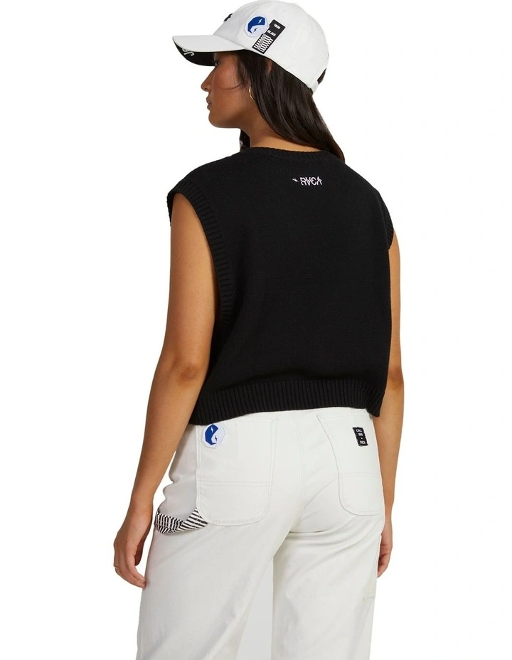 Joys Sweater Vest in Black