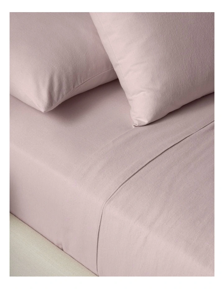 Cotton Flannelette Sheet Set in Pink