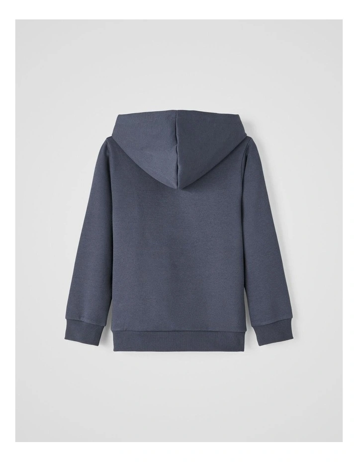 Numbe Printed Hoodie in Blue