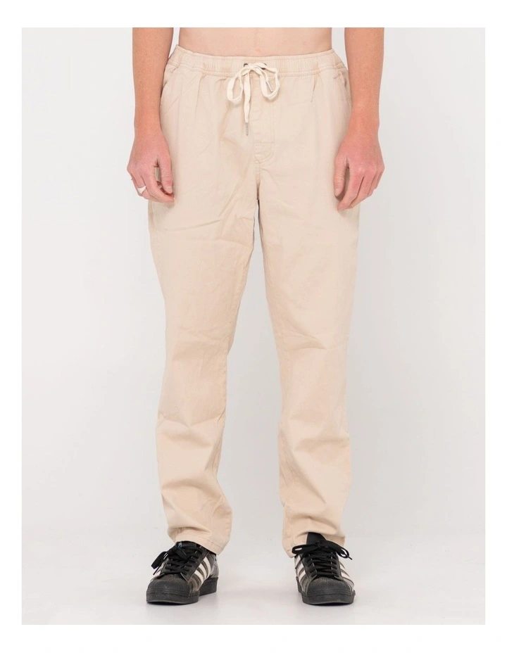 Mid Boy Straight Fit Elastic Pant in Natural