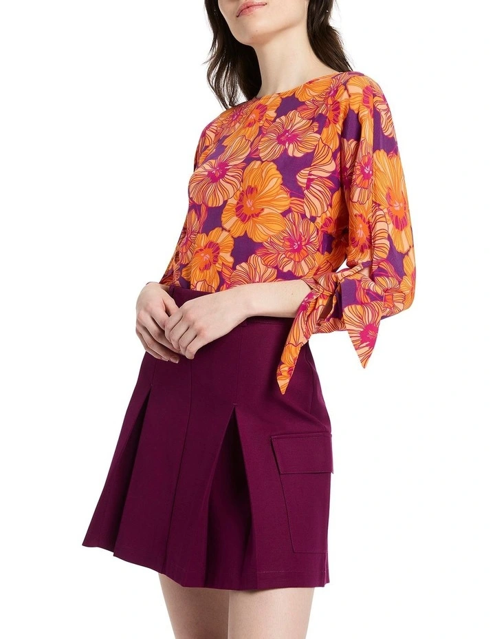 Floral We Know Blouse in Orange Multi