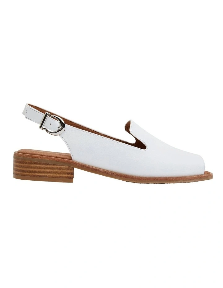Delaney Sandals in White Leather