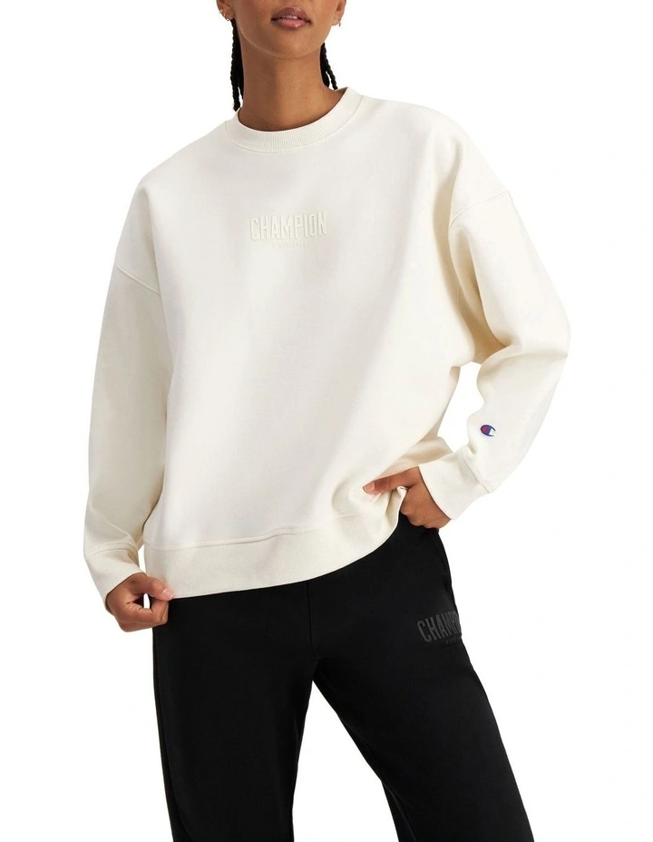 Baby Rochester Base Crew Top in White Ferrari