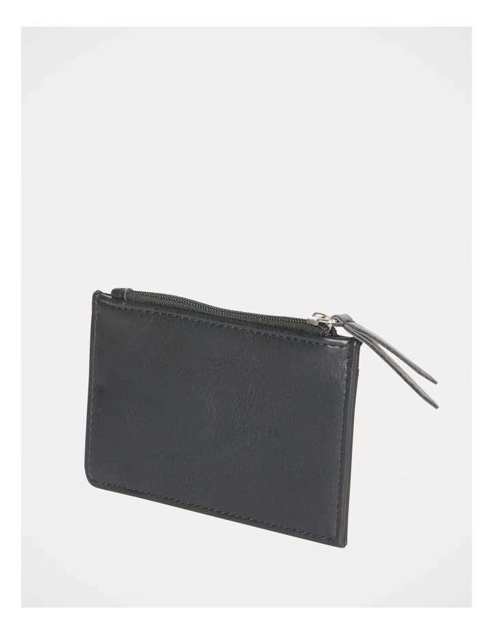 Zip Half Wallet in Black