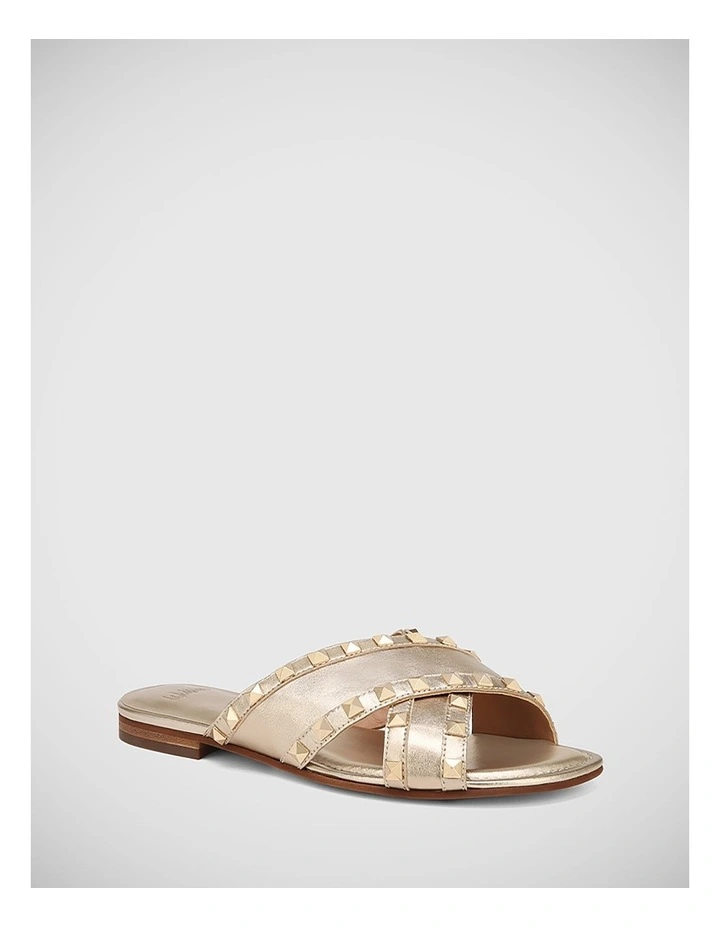 Calabria Leather Sandal in Gold