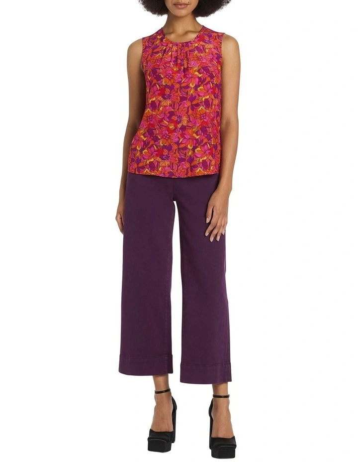 Disco Inferno Sleeveless Top in Purple Multi