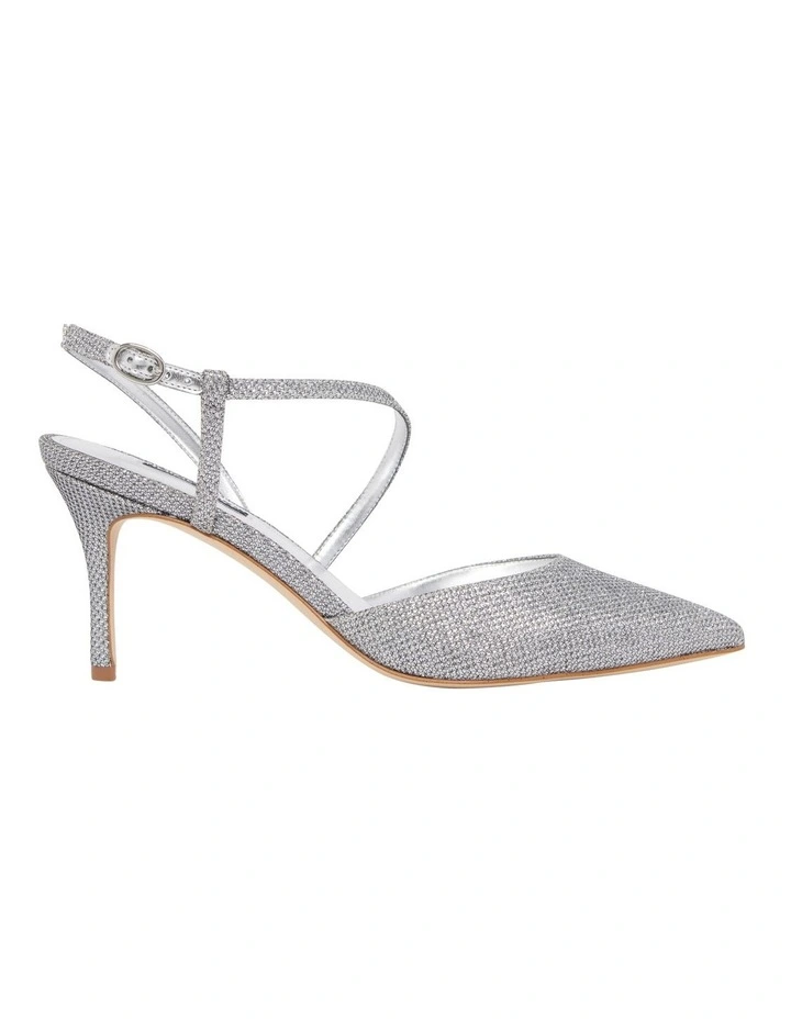 Miko Slingback Heel Pump in Silver