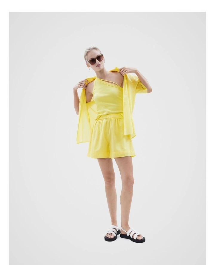 One Shoulder Tank in Citrus