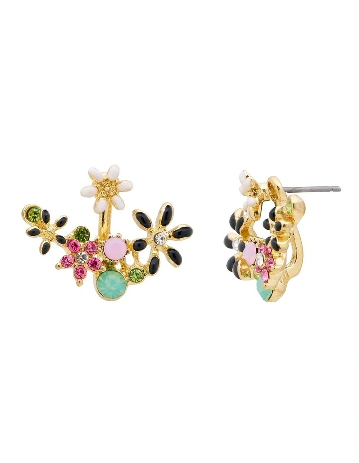 Mini Floral Earring in Multi