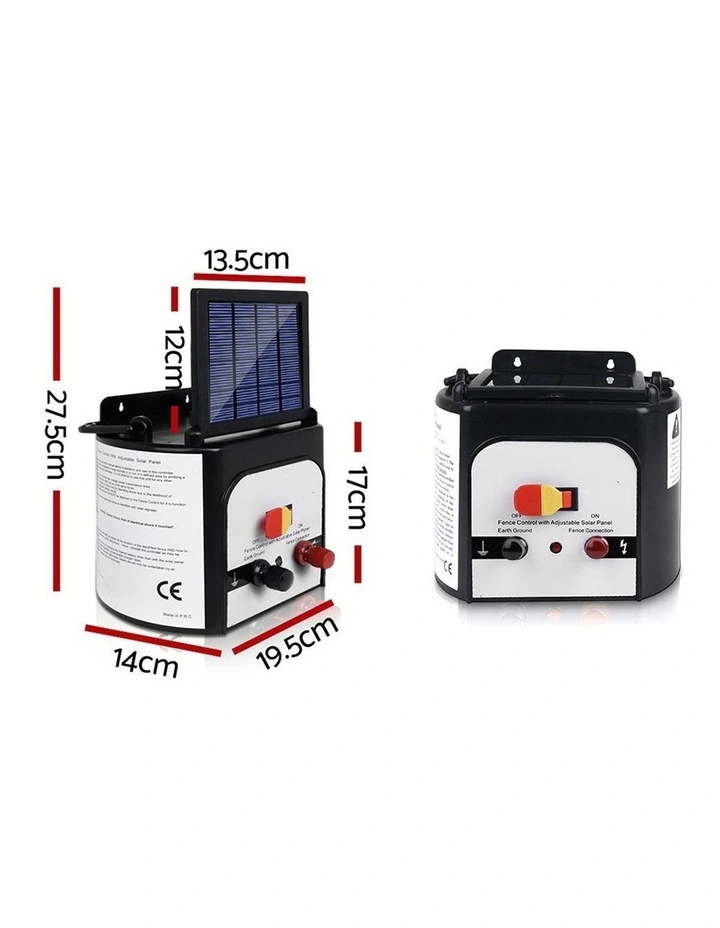 Giantz 8km Solar Electric Fence Energiser Unit For Goats Cattle Horses