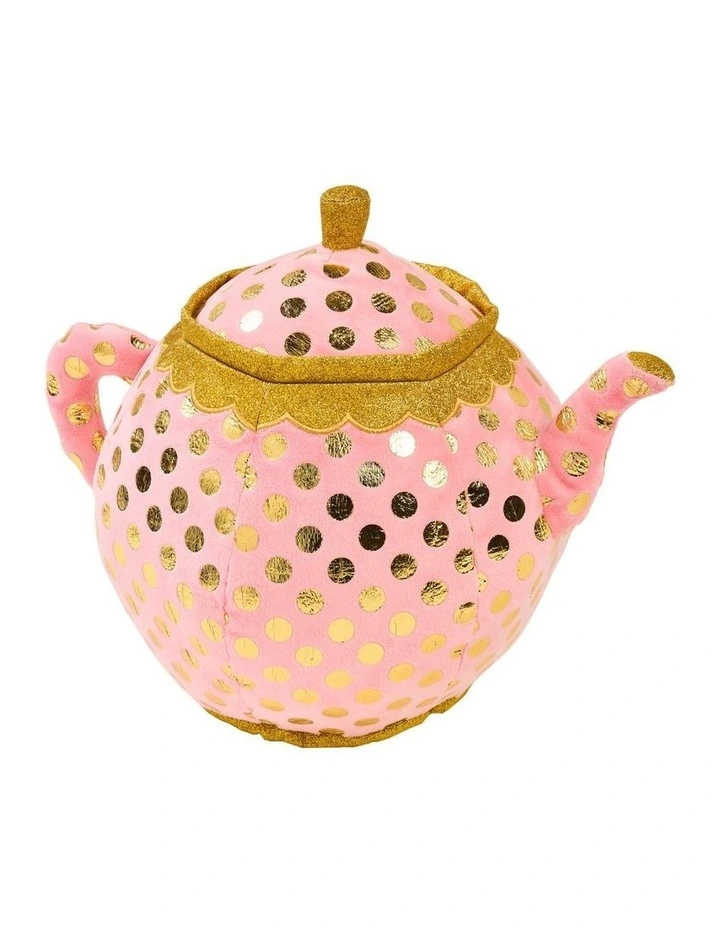 Little Miss Tea Pot Novelty Cushion in Pink