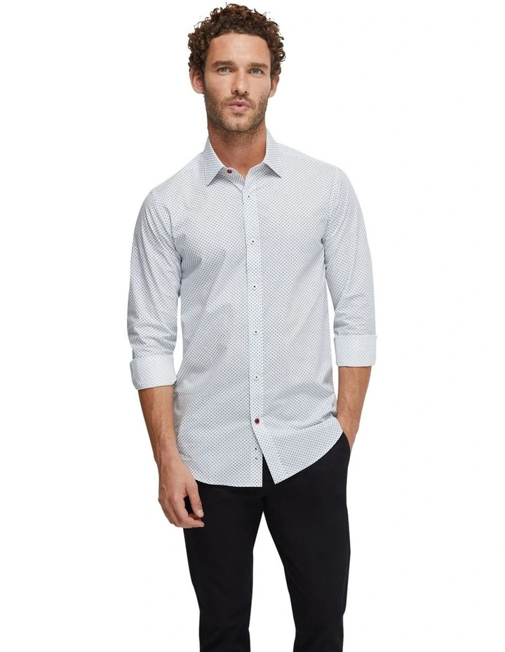 Beckton Printed Shirt in Blue Print