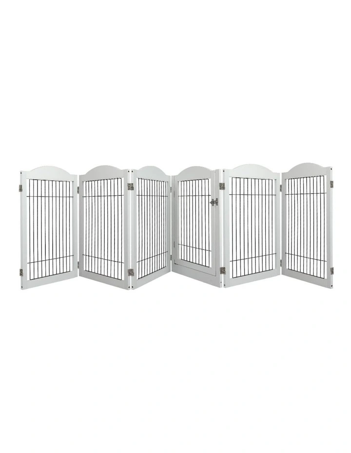 6 Panels Playpen in White