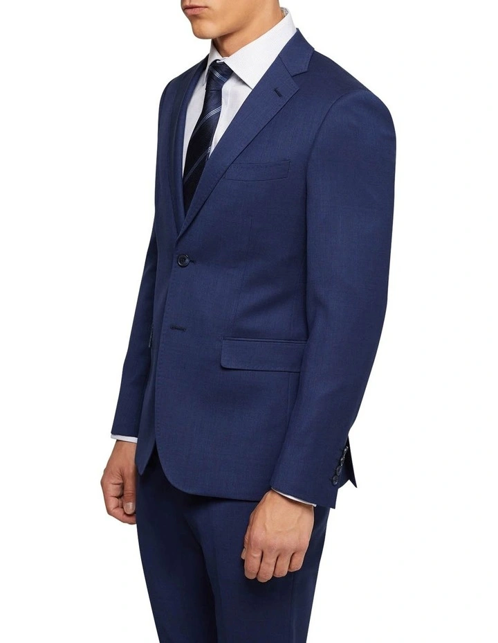 Byron Wool Suit Jacket in Blue