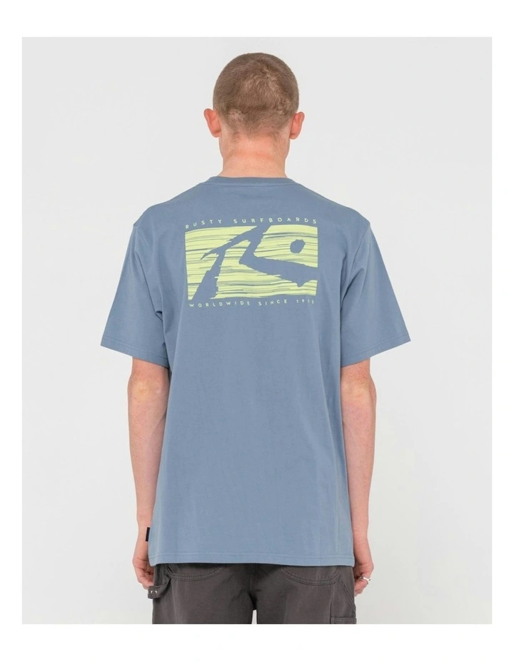 R Dot Short Sleeve T-shirt in Blue