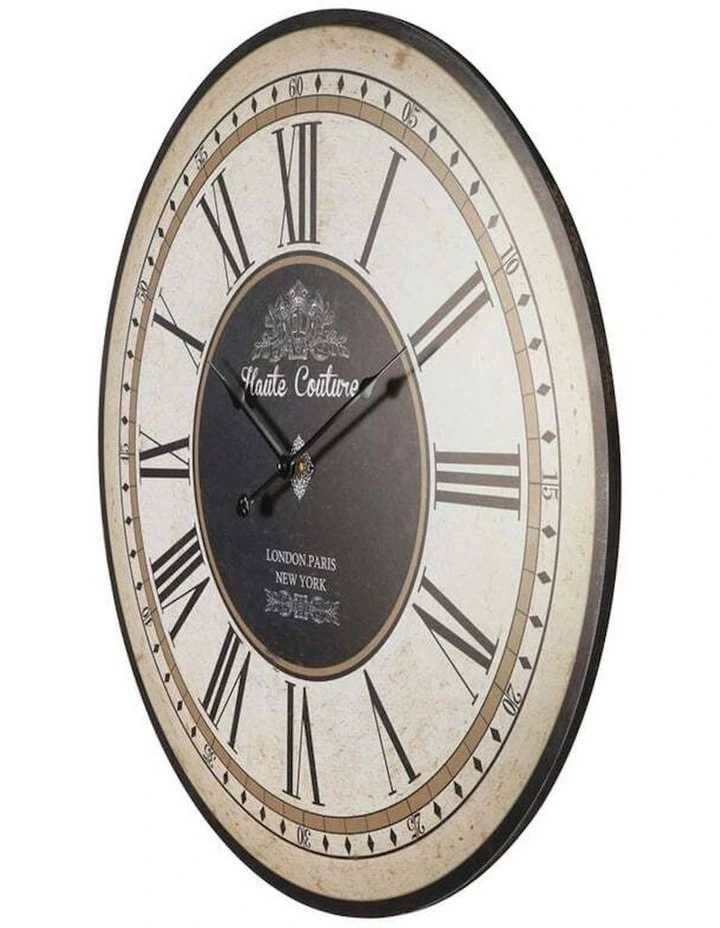 Haute Couture Wall Clock 60cm in Multicolour