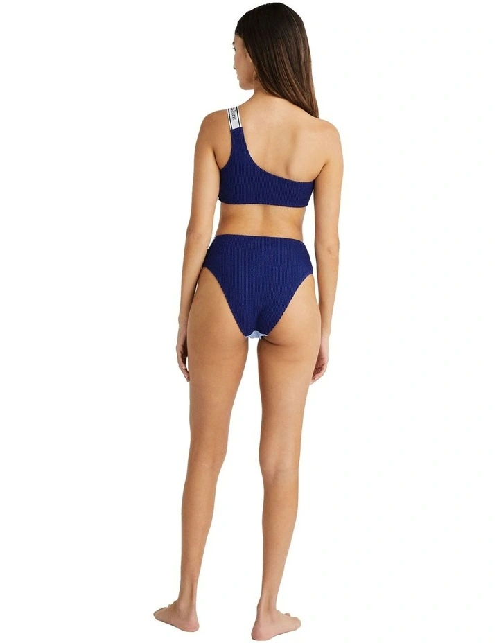 High Waist Cheeky Bikini Bottoms in Blue