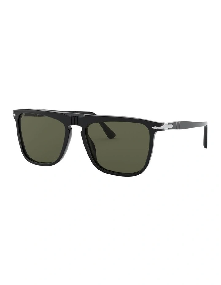 PO3225S Black Polarised Sunglasses