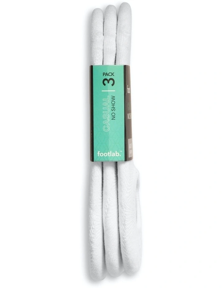 Casual No Show Cushioned Socks 12 Pack in White