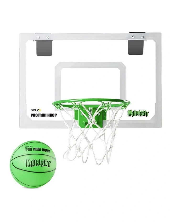 SKLZ Pro Mini 45.72cm Backboard Basketball Hoop with Glow in the Dark ball