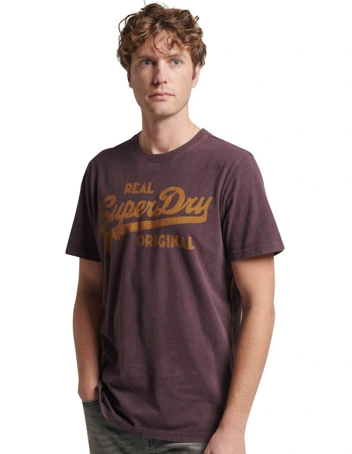 Soda Pop Vintage Logo Classic T-shirt in Rich Deep Burgandy