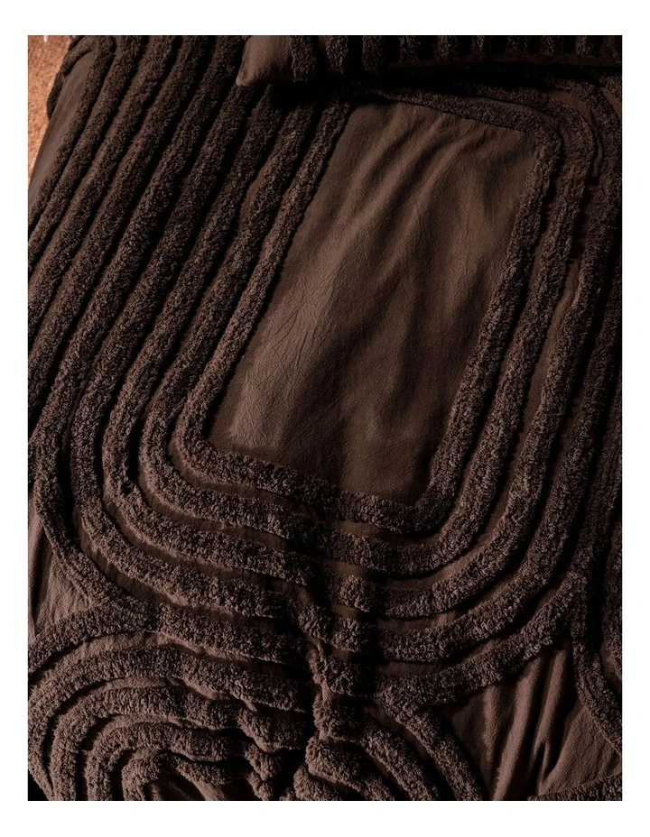 Farrah Quilt Cover Set in Cacao