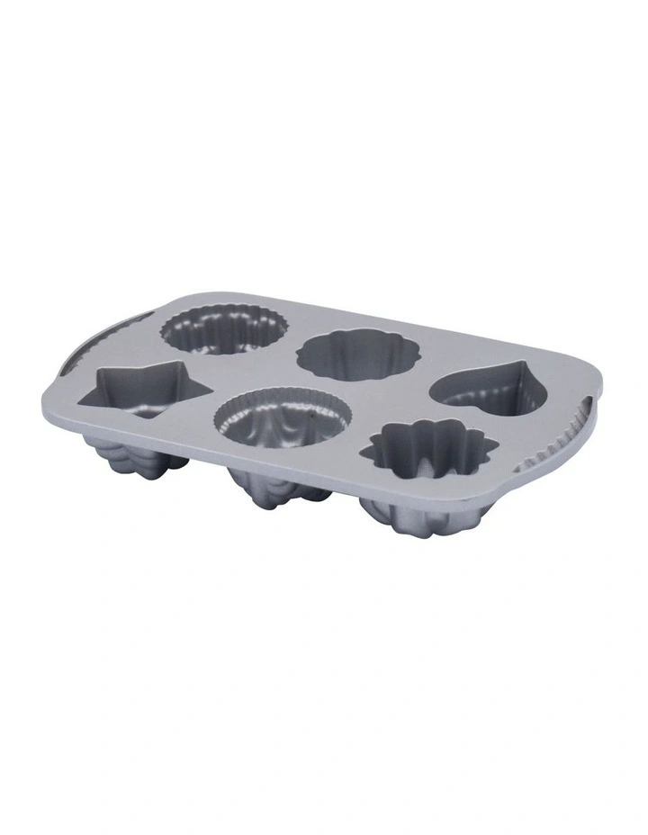 Cast 6 Cup Mini Muffin Pan in Grey