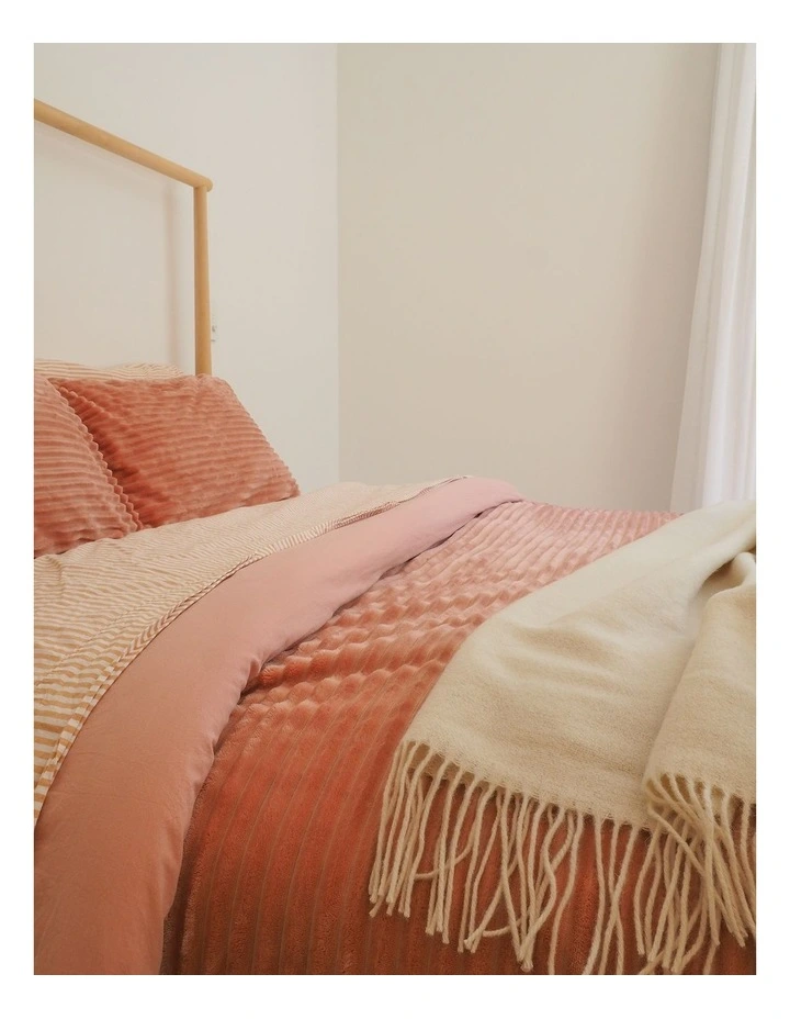 Oxford Throw Blanket in Ivory