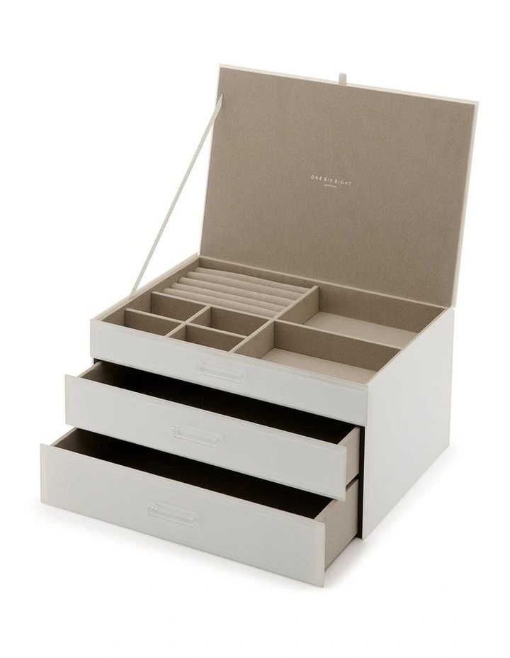 Gabriella White Xl Jewellery Box