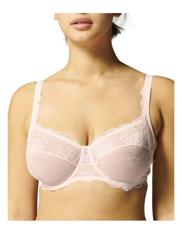 Reve Full Cup Square Neck Bra in Pink