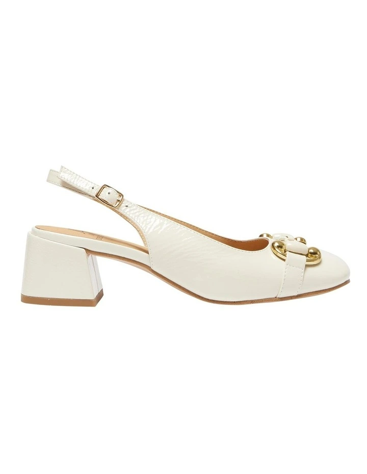 London Heeled Shoes in Ivory Patent