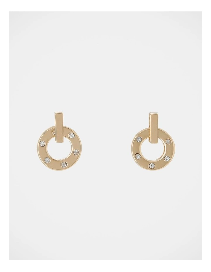 Mini Door Knocker Gold Earrings