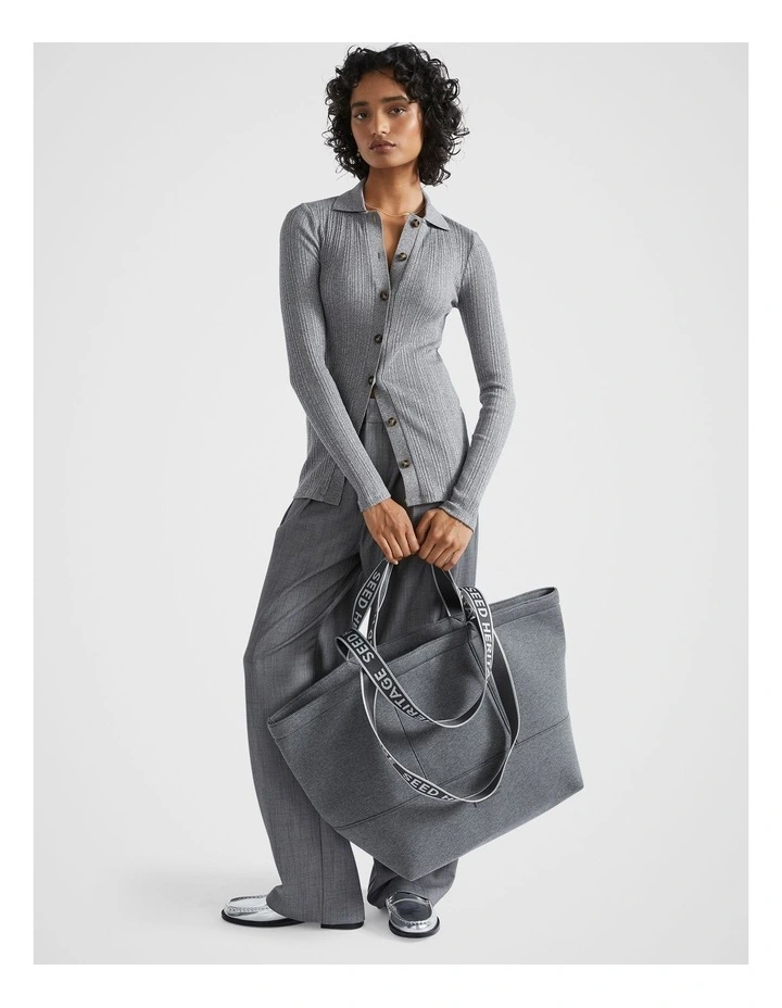 Jersey Overnight Tote in Wolf Marle