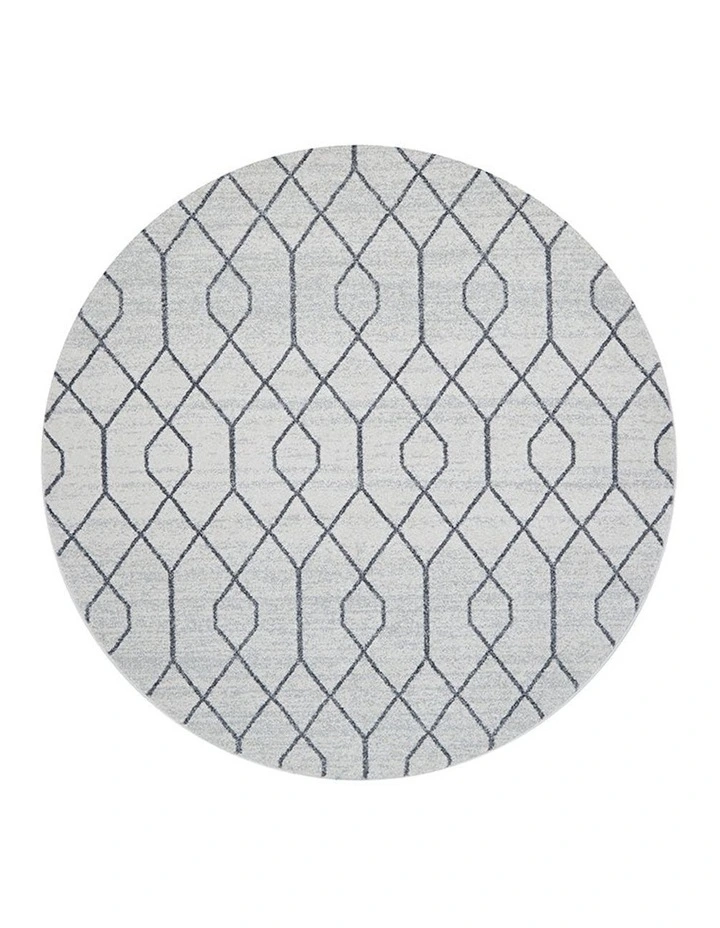 Paradise Hailey Round Rug in White