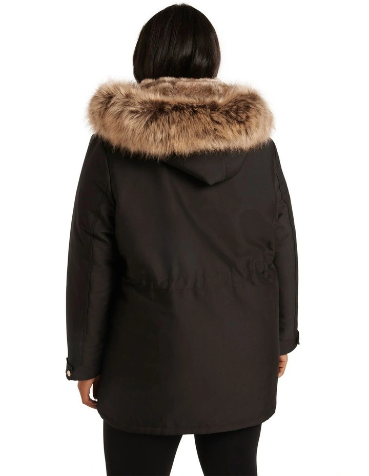 Jacinta Short Parka in Black