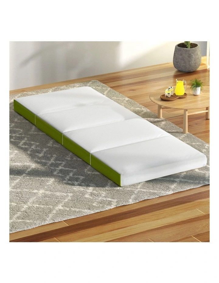 Foldable Single Foam Mattress in Green