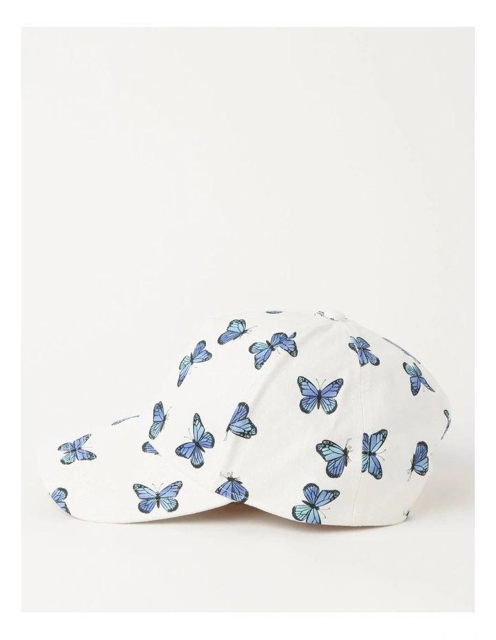 Butterfly Cap In White