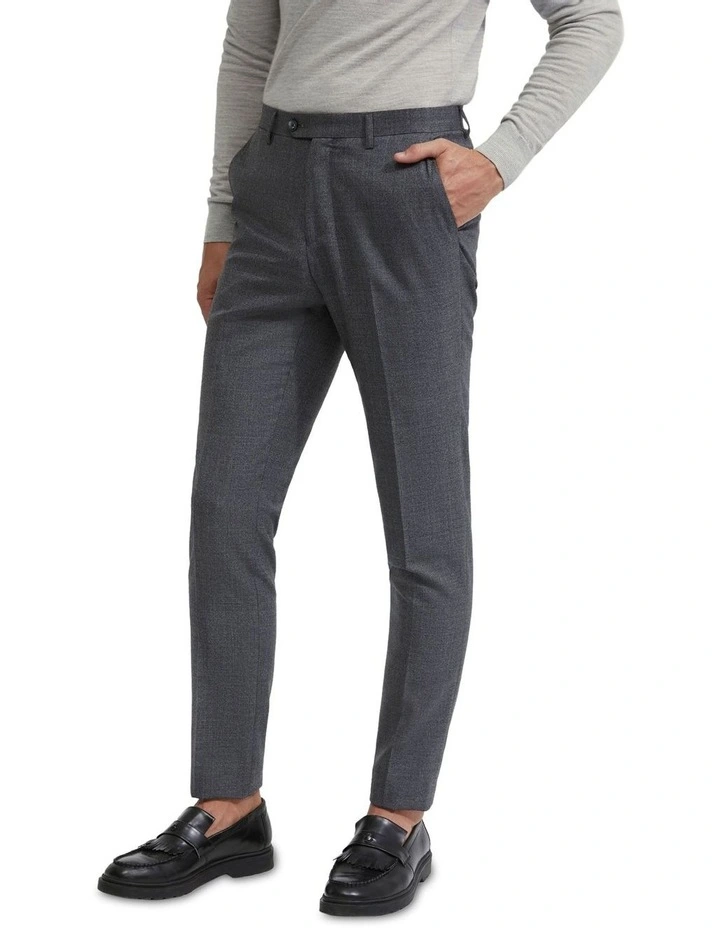 Byron Wool Suit Trousers in Grey