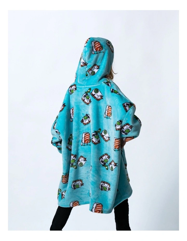 Wassup'b Giant Hoodie in Teal