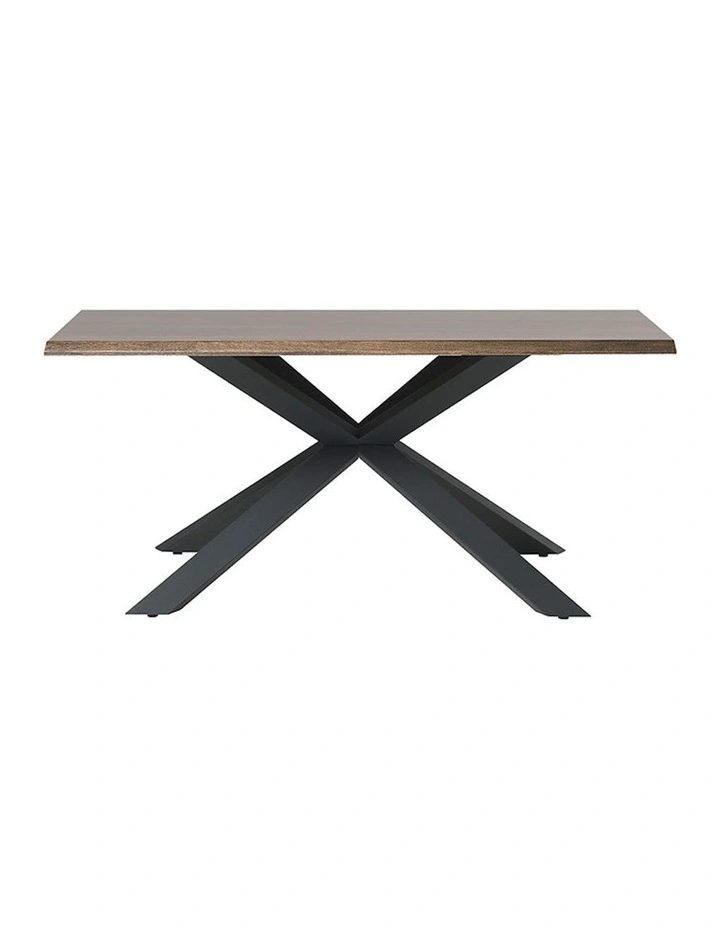 Arno Dining Table 160cm in Black/Brown