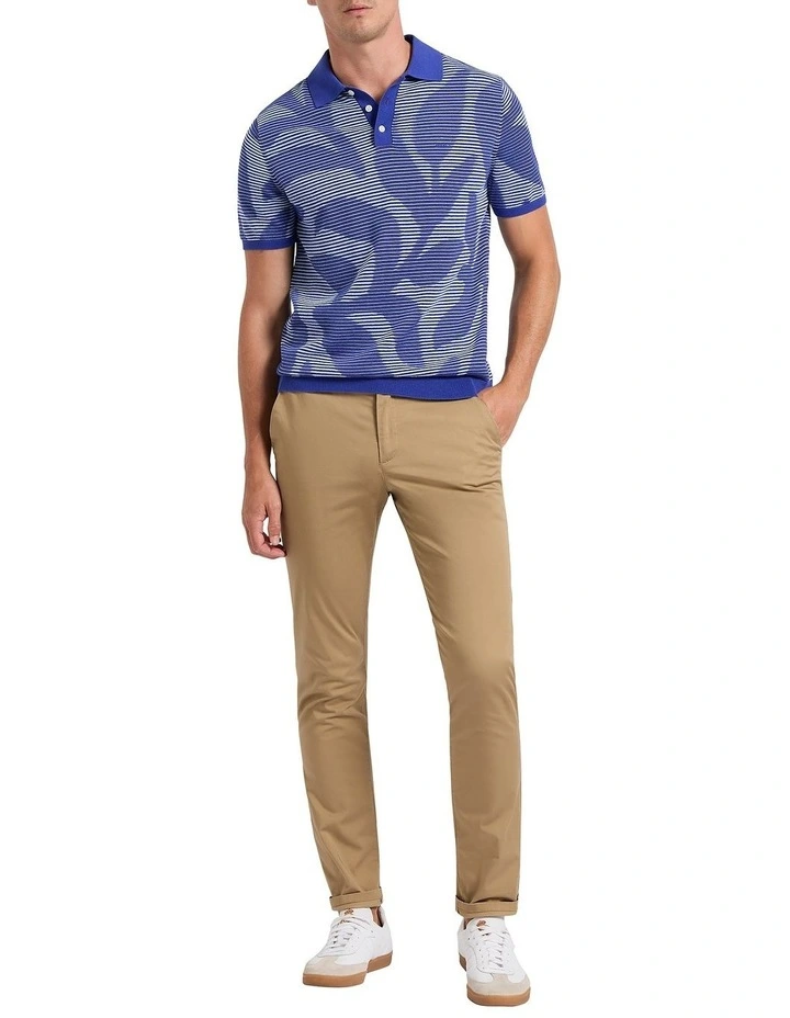 Be-leaf In Me Knit Polo Shirt in Blue