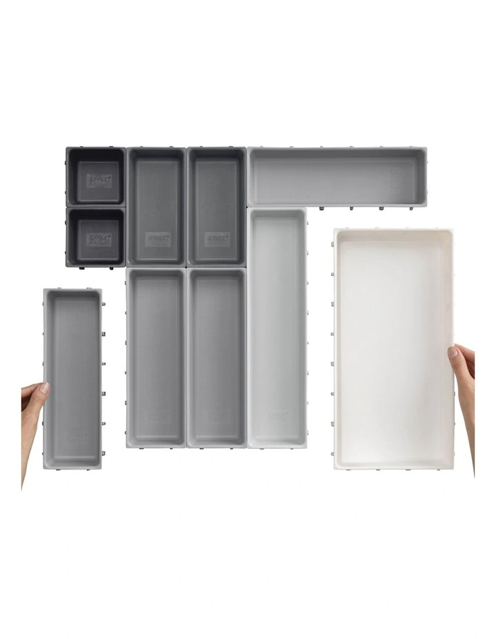 Blox 10-piece Drawer Organiser Set Grey