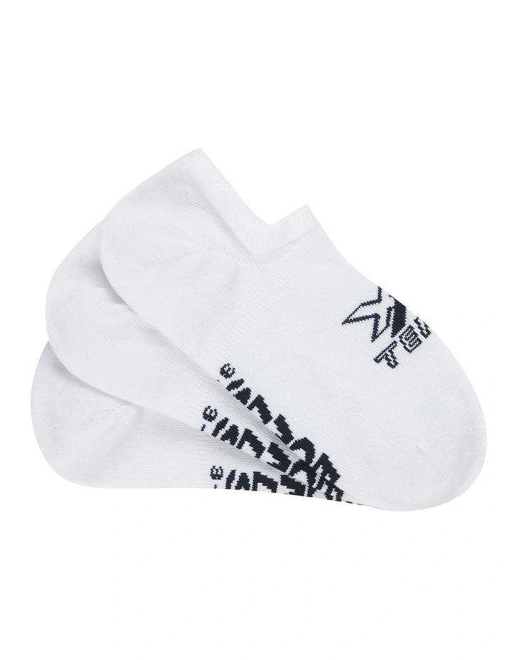 X-Temp No Show Socks 3 Pack In White